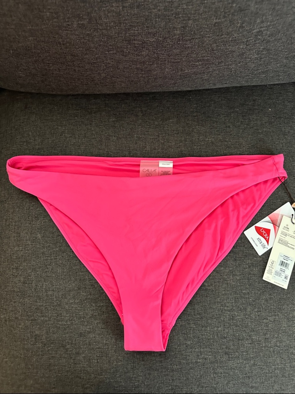 CALIA Bright Pink Bikini Bottom - Low Rise Swim Brief